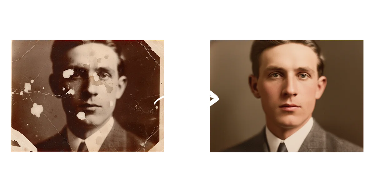 AI Photo Restoration - Restore Old Damaged Photos Instantly | Space Logo